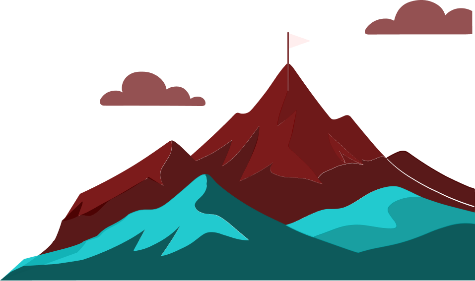 Success mountain illustration